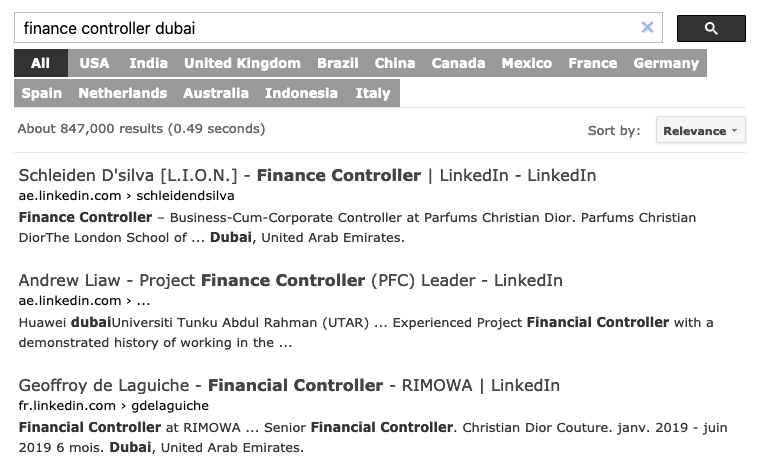 Finance Controller Dubai - free people search tool