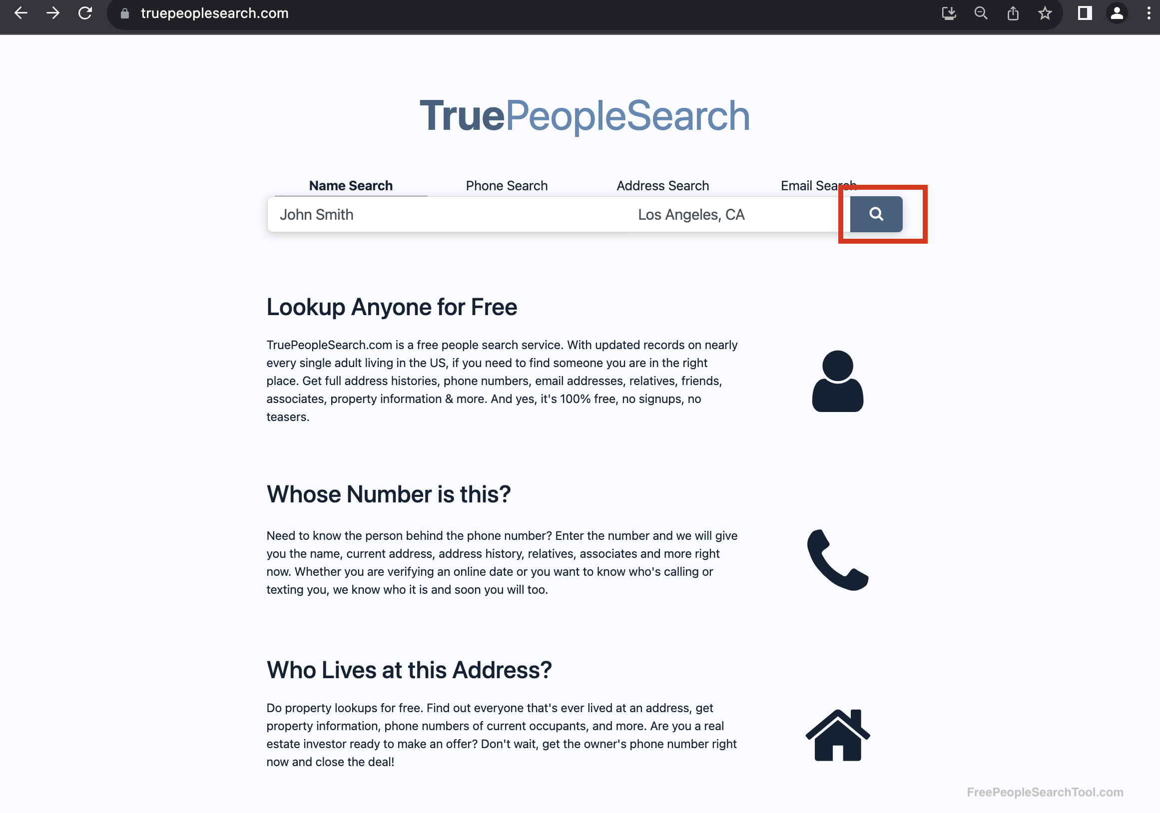 truepeoplesearch opt out search